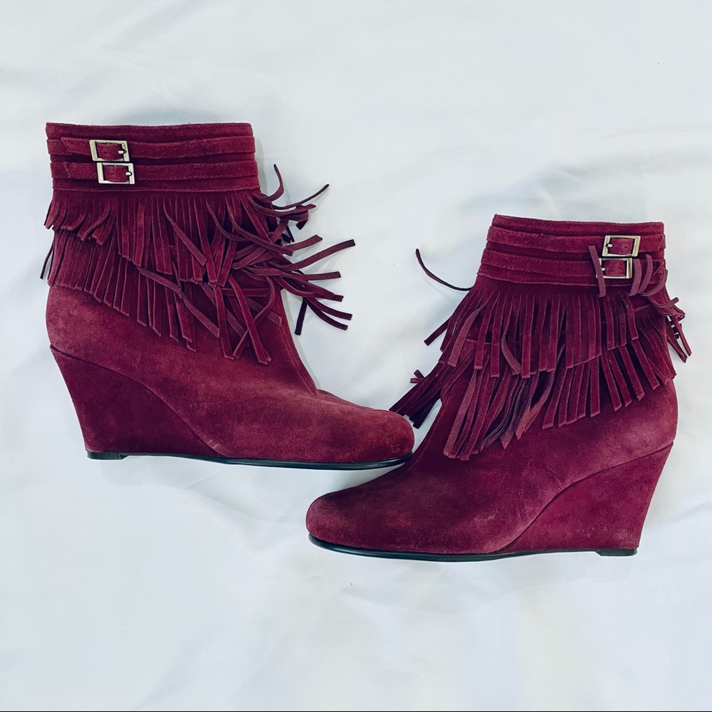 Fringe Suede Booties